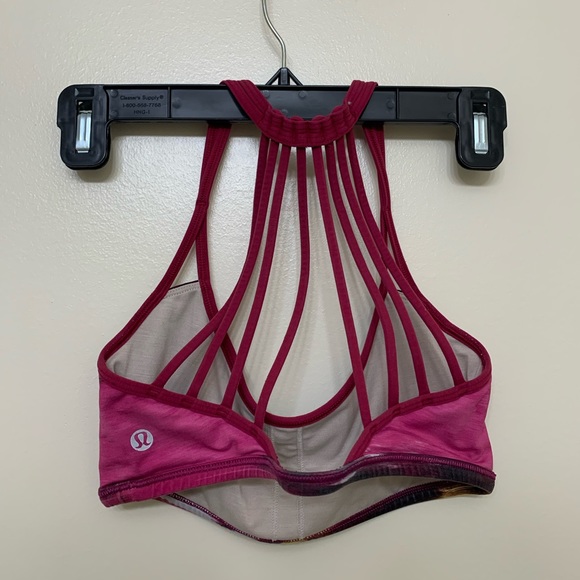Pink Lululemon sports bra, size 4 - Picture 3 of 6